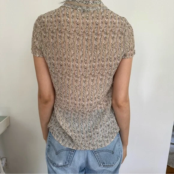 ✨ FP VINTAGE 90s button down blouse - Picture 2 of 5